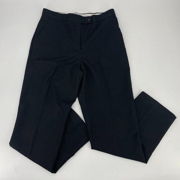 Christopher & Banks Chino Pants Women's 6 Black Mid-Rise Straight Leg Pockets - Picture 1 of 14